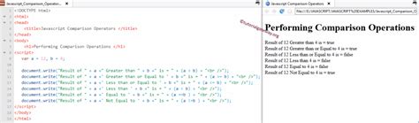 JavaScript Comparison Operators に対する画像結果