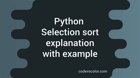 Image result for Selection Sort Python Code