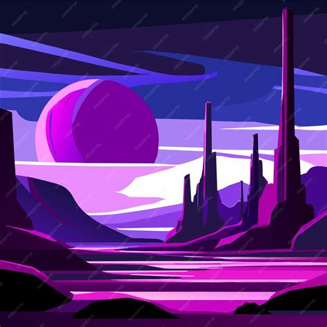 Image result for Alien World Vector Landscape