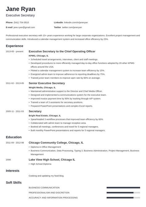 Image result for Secretary Resume Examples