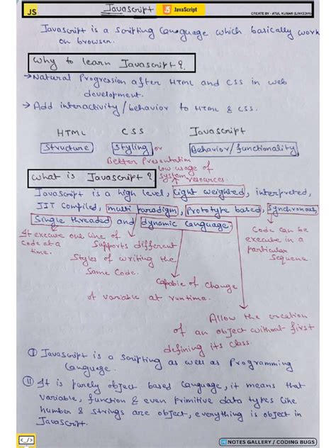 Bildergebnis für JavaScript Short Notes PDF