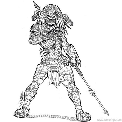Alien vs Predator Coloring Pages に対する画像結果