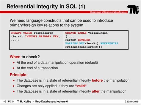 Referential Integrity SQL に対する画像結果