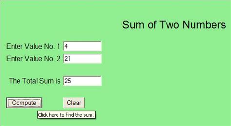 Image result for JavaScript Addition of Two Numbers