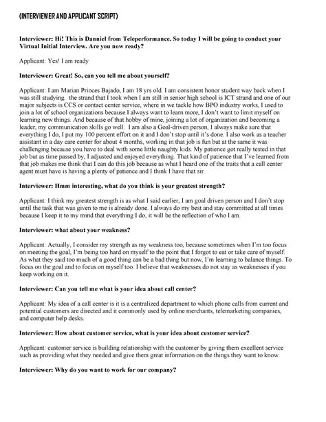 Toradh íomhá ar Interview Introduction Script