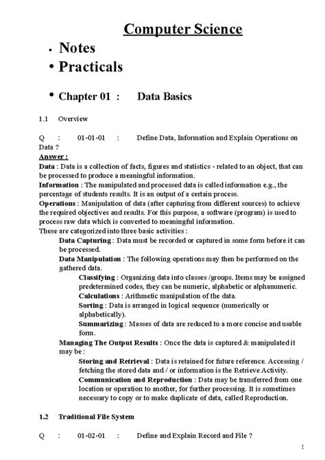 Image result for Computer Science Practical Notes