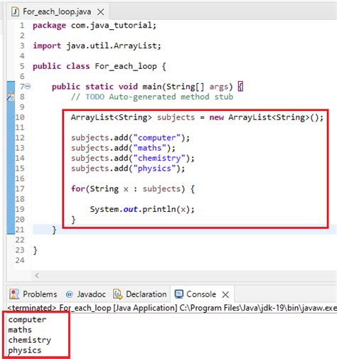 Image result for For Each Loop Simple Program in Java