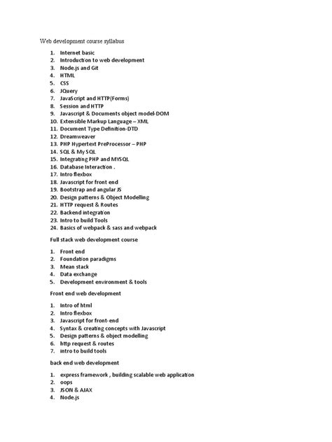 Image result for JavaScript Syllabus for Web Development