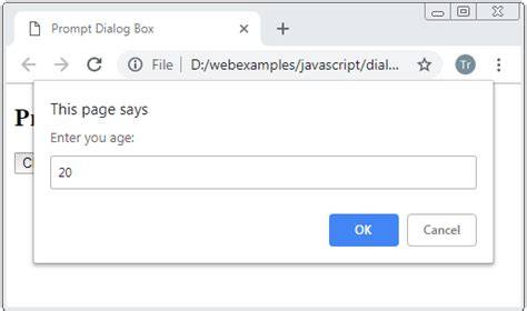 Image result for JavaScript Prompt Box