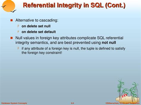 Referential Integrity SQL に対する画像結果