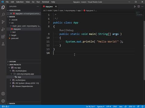 Visual Studio Code Java Tutorial に対する画像結果