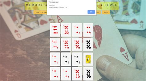 Image result for Card Matching Game JavaScript Difficulty Levels