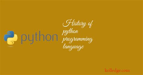 Toradh íomhá ar Python Programming Language History