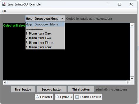 Image result for Java Swing GUI Example
