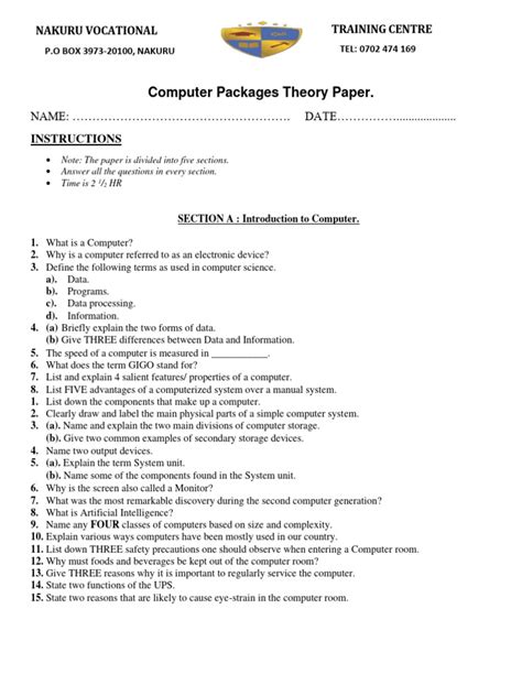 Image result for Computer Packages Lessons PDF