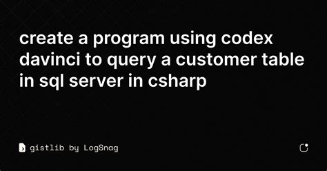 Using Codex for SQL Projects に対する画像結果