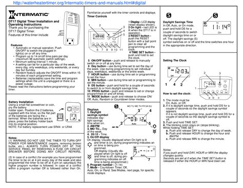 Afbeeldingsresultaten voor Intermatic Timer Programming Manual