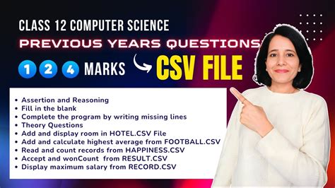 Class 12 CS Sample CSV Programs に対する画像結果