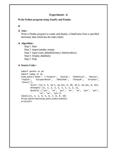 Image result for Example Python Program Using Pandas