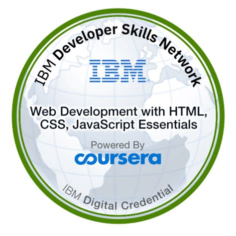 Image result for Coursera IBM Introduction Web Development HTML CSS JavaScript And
