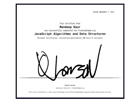 Image result for JavaScript Algorithms and Data Structures Certificate