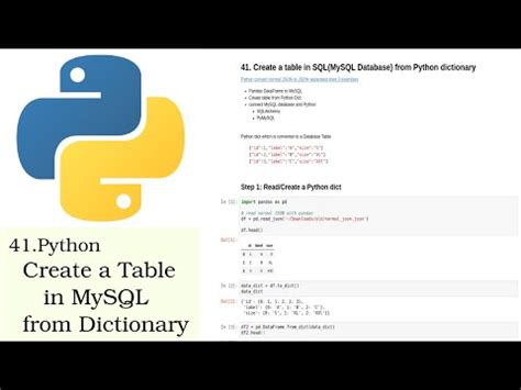 Bildergebnis für Create Table in MySQL with Python