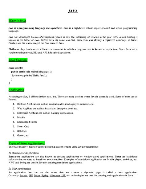 Image result for Java Lecture Notes