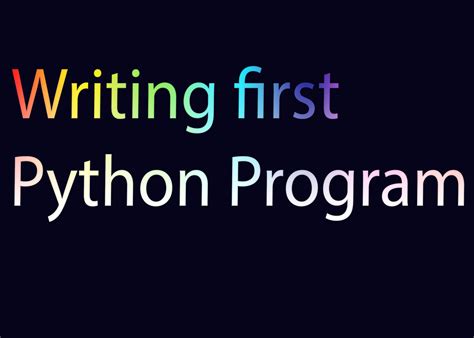 Toradh íomhá ar Writing and Executing First Python Program