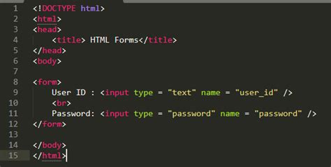 Code for HTML Forms に対する画像結果