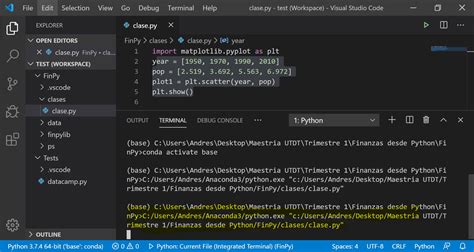 Visual Studio Code Python に対する画像結果