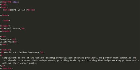 HTML/CSS Example に対する画像結果
