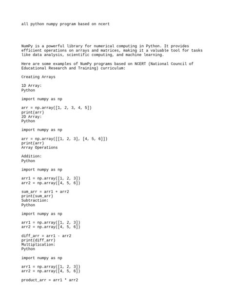 Afbeeldingsresultaten voor Python-Numpy Programs