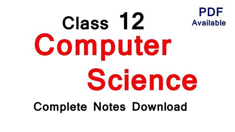 Afbeeldingsresultaten voor Class 12 Computer Science Notes