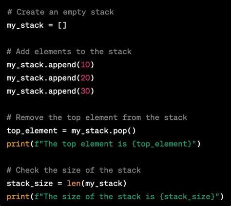 Image result for Python Stack Code