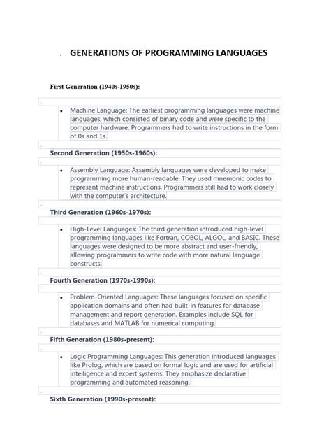 Image result for Computer Language Generations