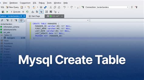 Bildergebnis für Create Table in MySQL with Python