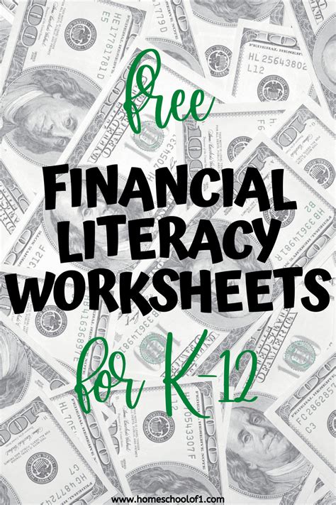 23 Free Financial Literacy Worksheets for Kids K-12
