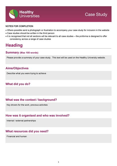 Image result for Case Study Format Example