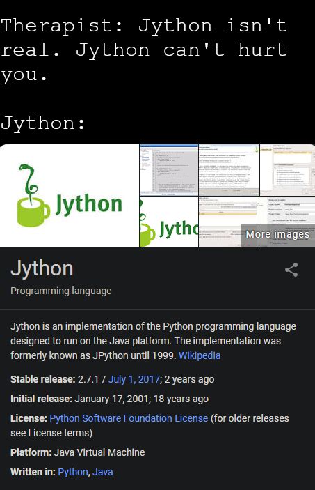 Image result for Java vs Python Meme
