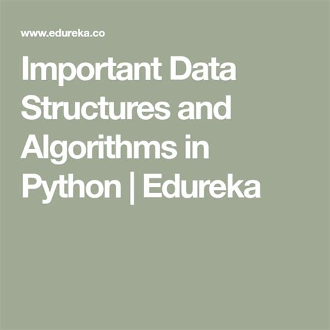 Image result for Python Data Structures and Algorithms