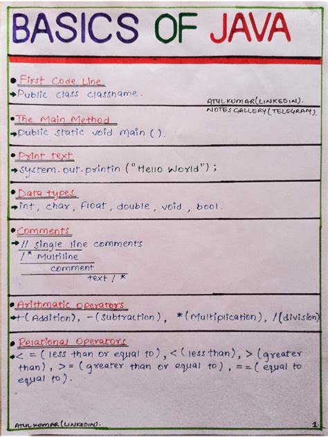 Image result for Java Notes for Beginners