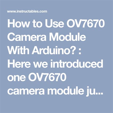 Image result for Arduino Camera Module