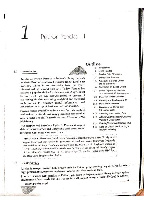Notes On Class 12 Python Pandas Handwritten Notes に対する画像結果