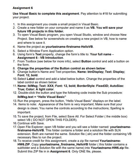 Image result for Visual Basic Assignment Example