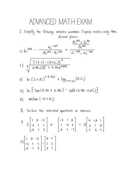 Image result for Advanced Math Examples