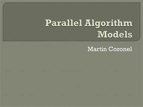 Parallel Algorithm Models에 대한 이미지 결과