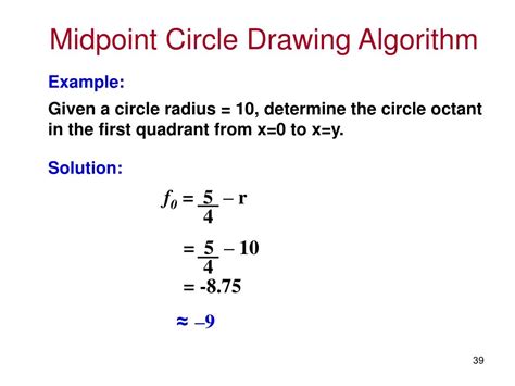 Image result for Midpoint Circle Algorithm in Computer Graphics Solved Example
