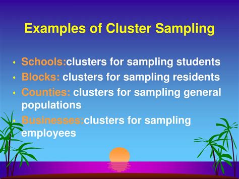 Cluster Sampling Examples に対する画像結果
