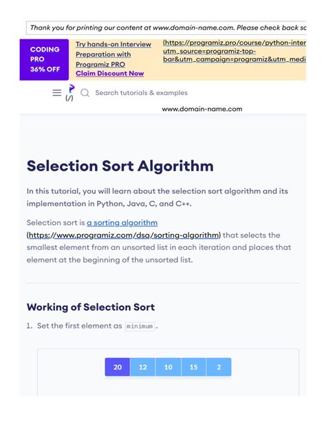Image result for Selection Sort Python Code
