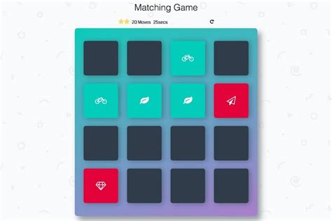 Image result for Card Matching Game JavaScript Difficulty Levels